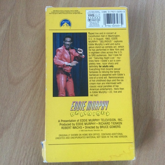 Eddie Murphy Delirious 1983 Standup VHS Tape - Picture 5 of 7